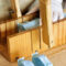 Freshly made soap being carefully cut into individual bars, showcasing its smooth texture and rich colors.